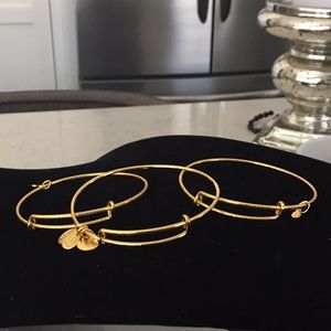 Alex and Ani gold tone bracelets